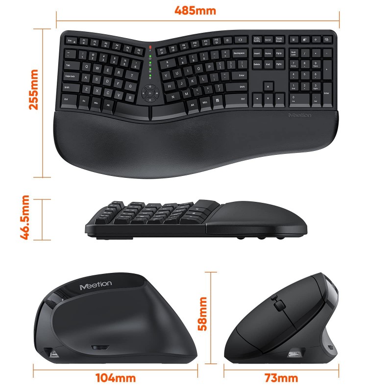 Set de tastatură și mouse ergonomic